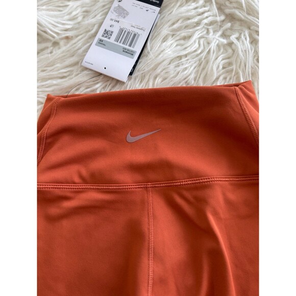 Nike One High-Waisted 8" Biker Shorts With Pockets Burnt Sunrise Size XS - Picture 7 of 10